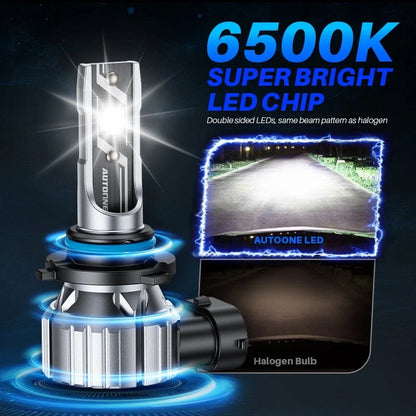 9006 LED Headlight Kit for AUTOONE (High Low Beam, 6500K White)