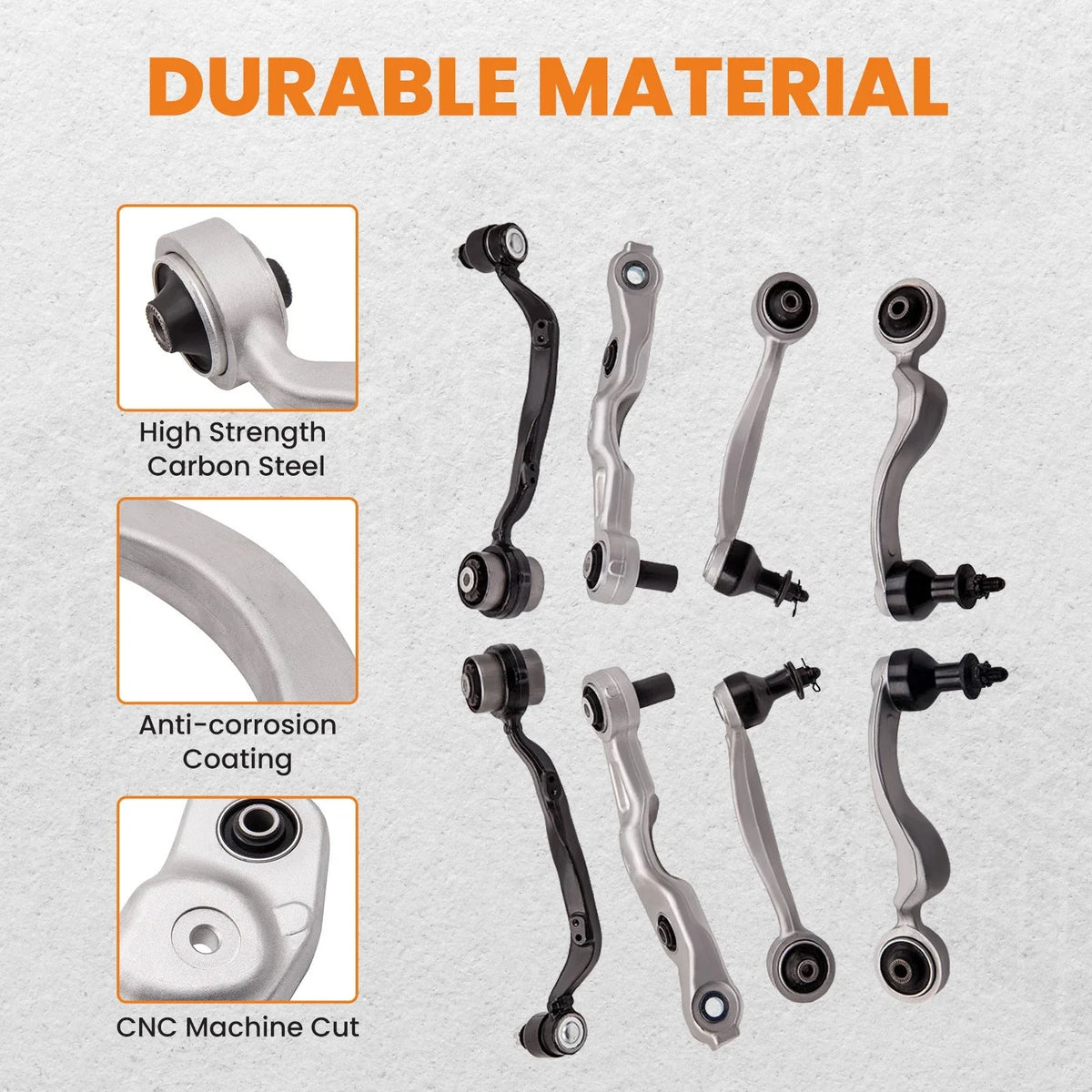 Control Arm Kit (8 Pcs) for Lexus LS460 RWD 2007-2008