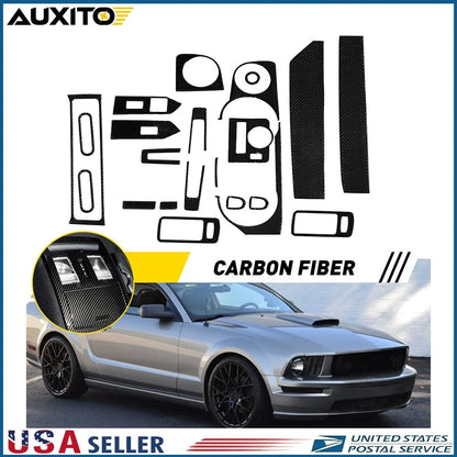 Carbon Fiber Inner Cover Trim 21Pcs for 2009-2013 Ford Mustang
