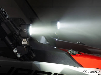 2X LED Cube Lights with 1.75" Cage Mount Brackets for SuperATV (See Fitment)