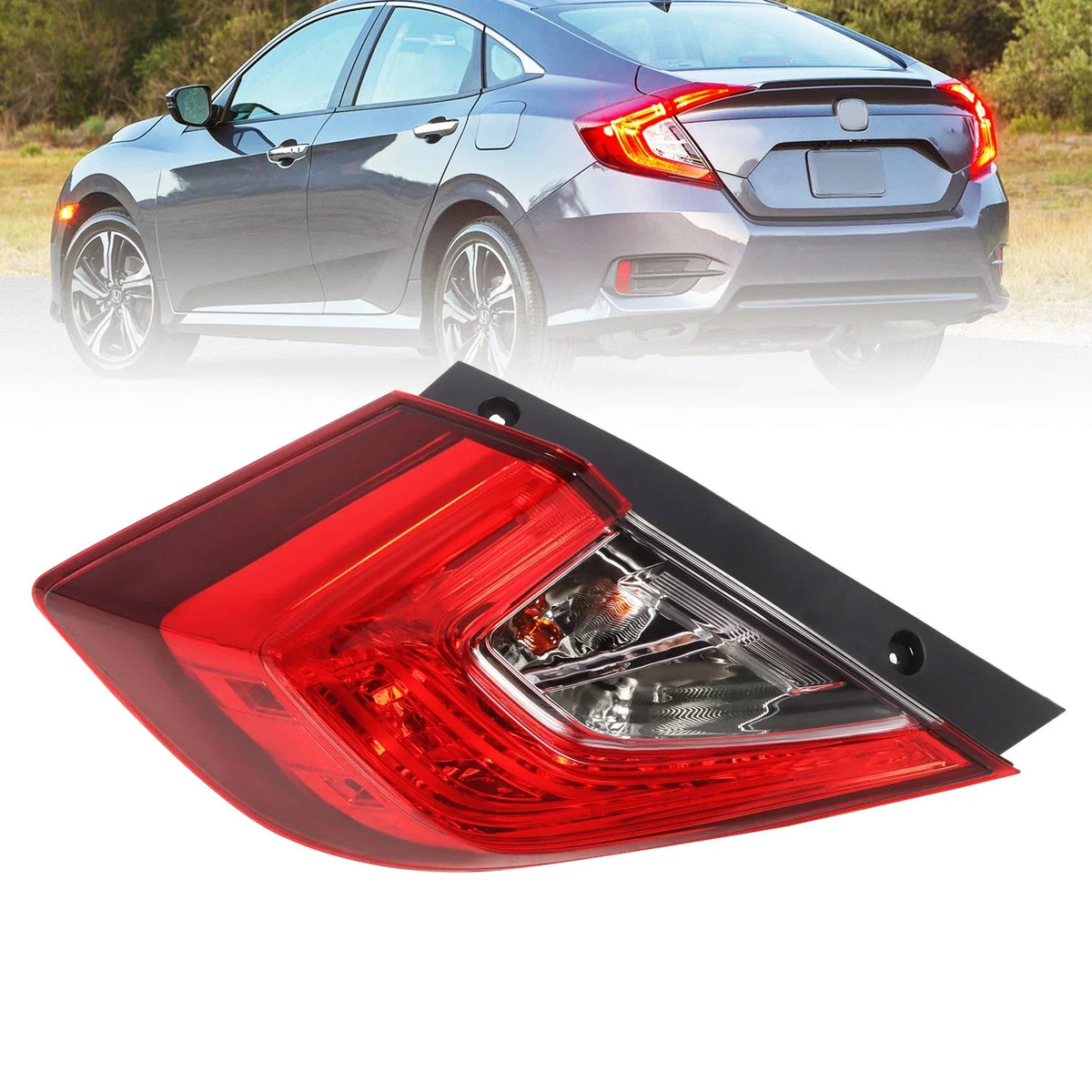 Outer Left Driver Side Tail Light Lamp for Honda Civic Sedan (2016–2021)