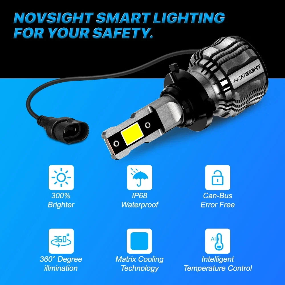Set of 2 9005 H11 LED Headlight Kit Fog Light Bulbs 6500K for