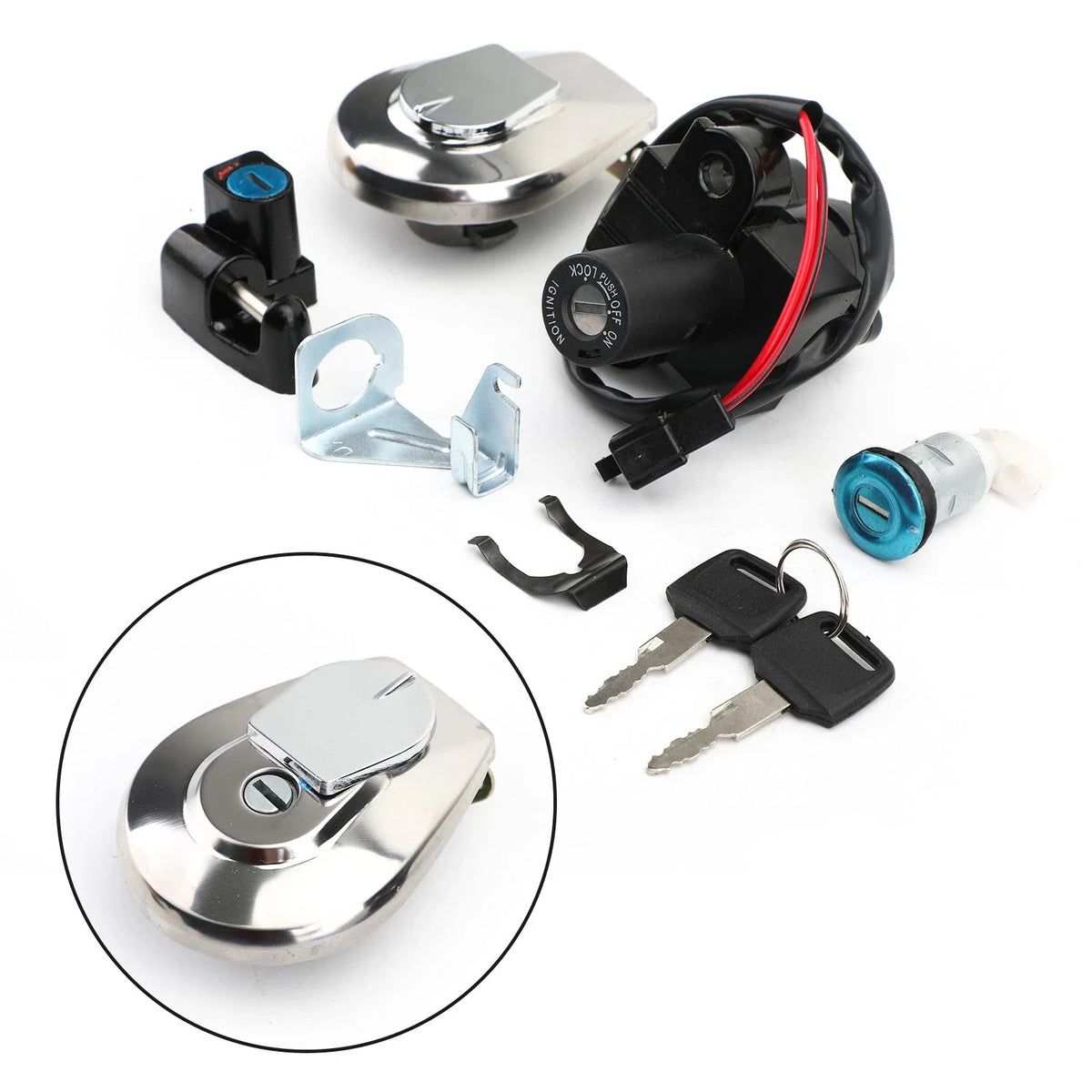 Ignition Switch & Fuel Gas Cap Lock Set with Keys for Honda CB750 Nighthawk (1991–2003)