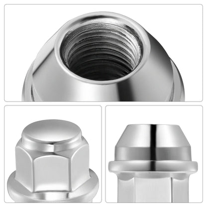 Set of 20 Chrome Wheel Lug Nuts 12x1.5 for Ford EcoSport Focus Fusion