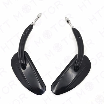 Teardrop Racing Mirrors Set in Black for Harley Street Bob Fat Bob 1982-2017
