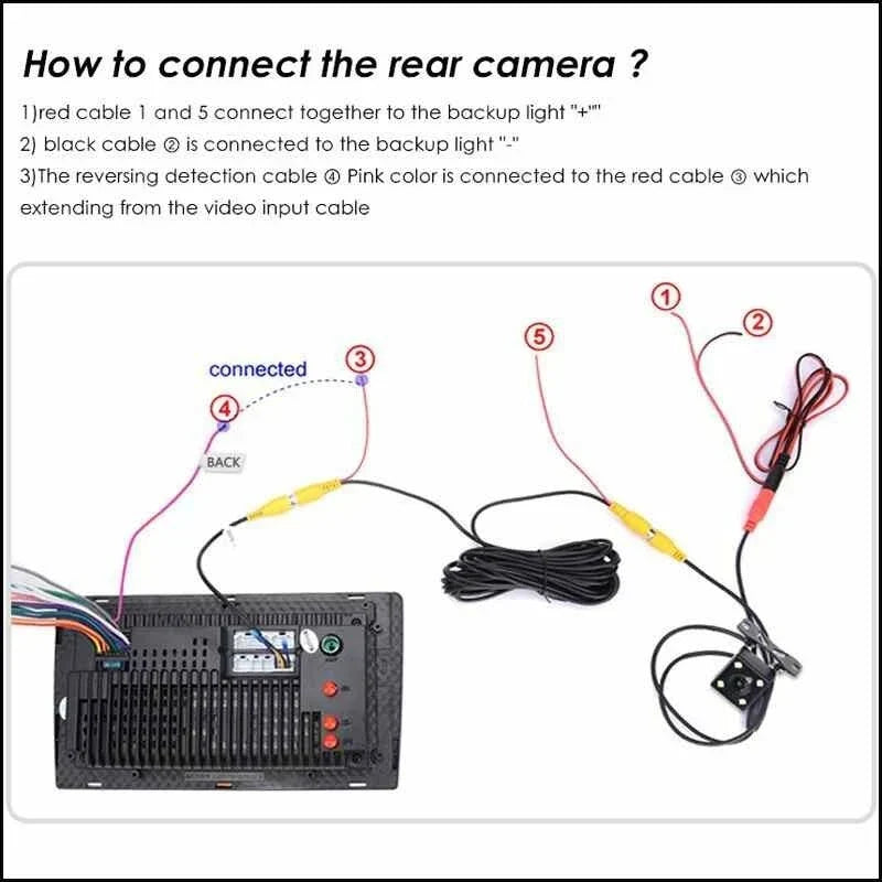 Reverse Rear View Backup Camera for VW Touareg 2008–2010