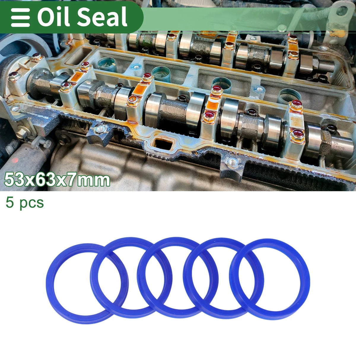 Set of 5 Oil Seal Rotary Shaft Seal 55x65x9mm High Pressure TPU
