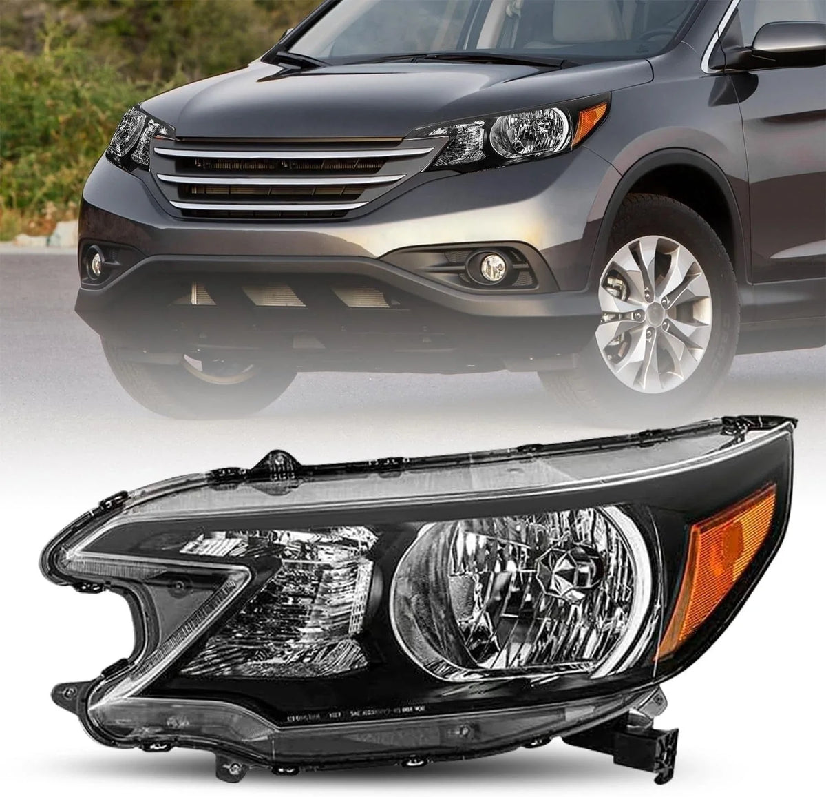 Halogen Headlight Left for Honda CR-V (2012–2014) Driver Side