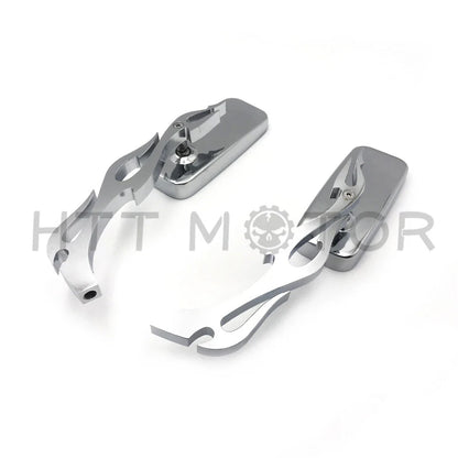 FlameStem Chrome Mirrors for Harley Iron Horse (Custom Application)