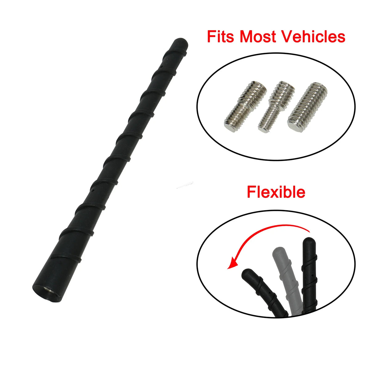 Stubby Antenna 7" Black for Buick Enclave (2008-2015)