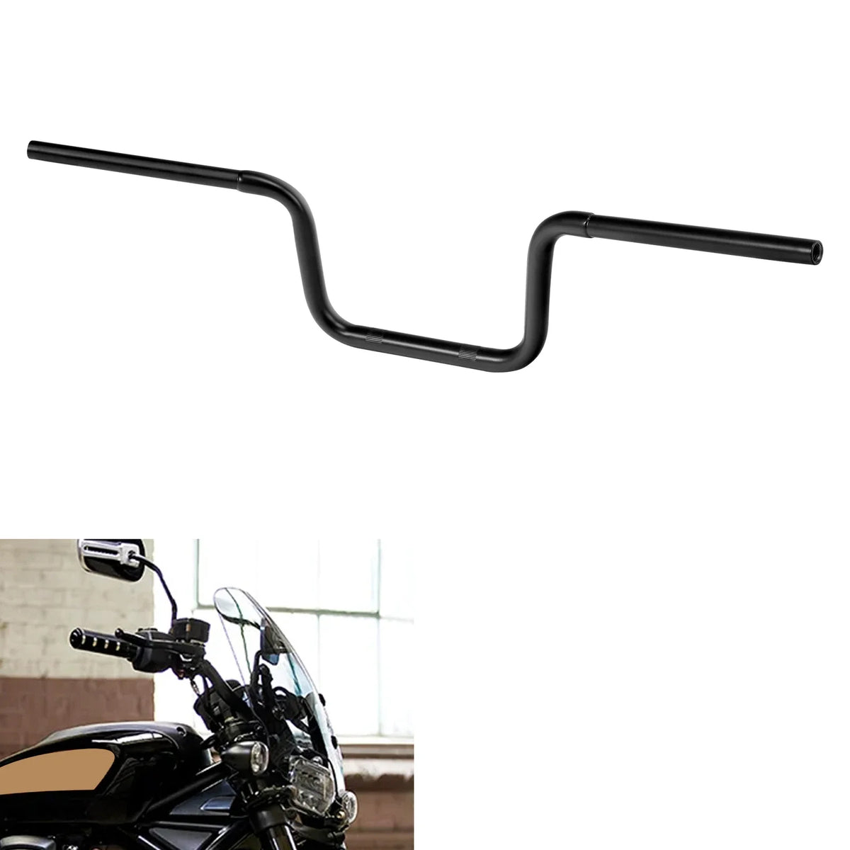 7/8" Handlebar, Matte Black, 8" Rise for Harley Nightster 2021-2024