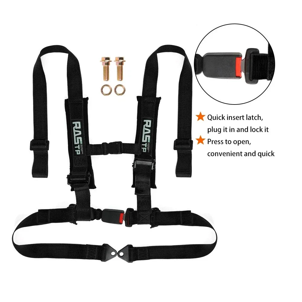 Set of 4 Point Harness Racing Seat Belt for CanAm X3, YXZ