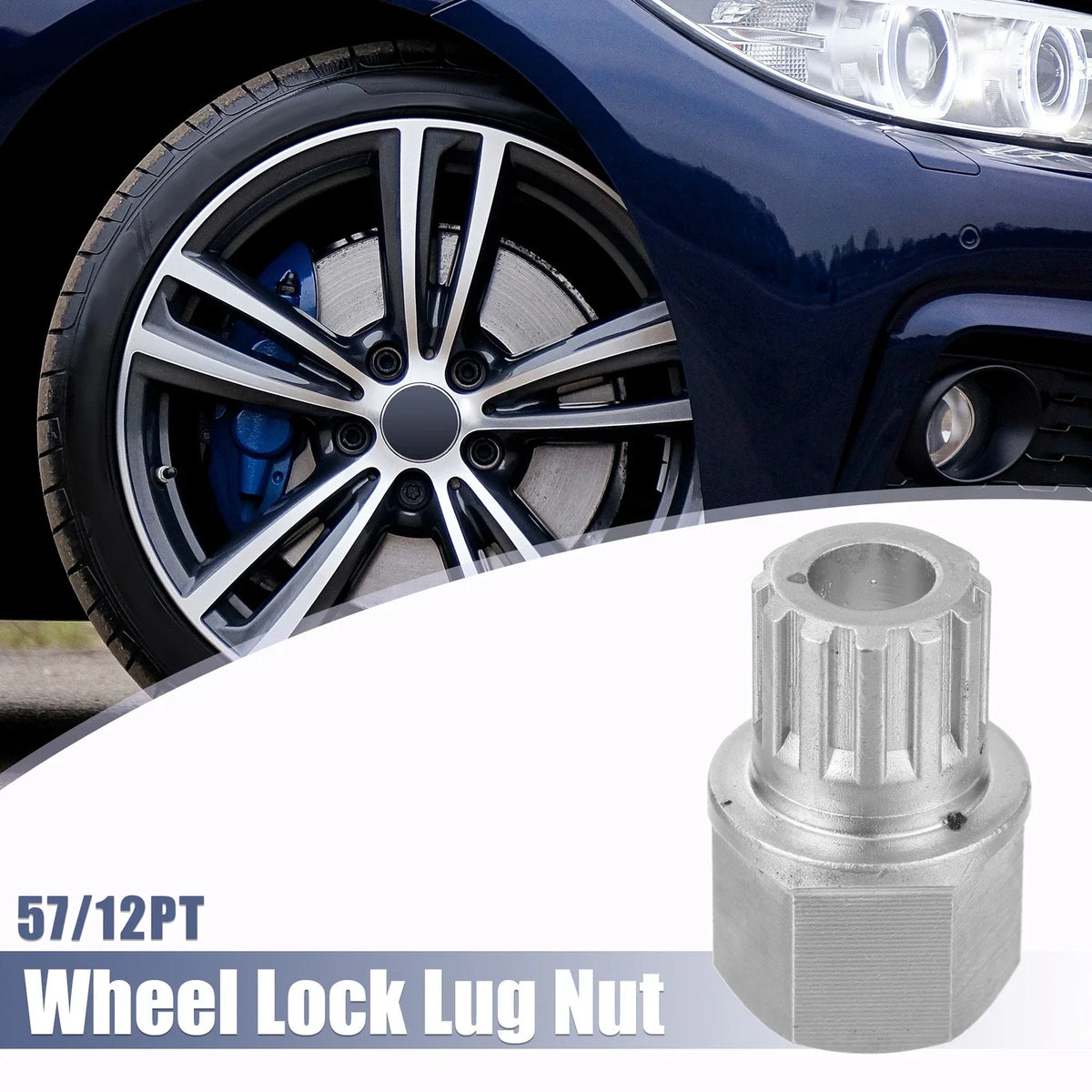 Anti Theft Wheel Lock Key Lug Nut Screw Removal for VW Audi (57/12PT)