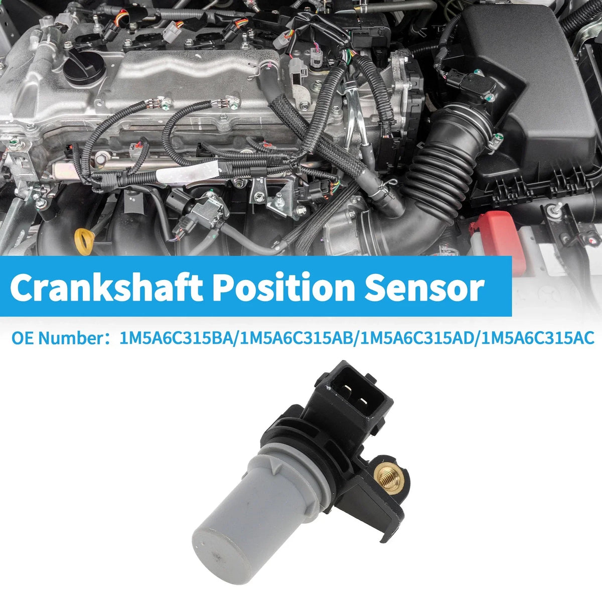Crankshaft Position Sensor for Ford Focus Mk2 1.8 TDCi (2005–2012) No. 1M5A6C315BA