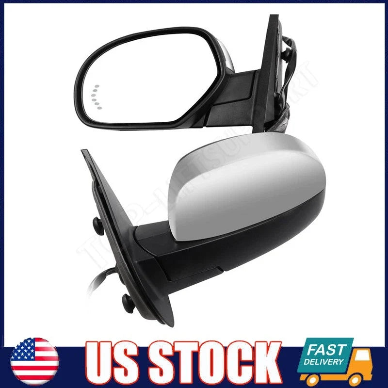 Memory Side Mirrors Chrome Power Heated for GMC Chevy 2007-2013