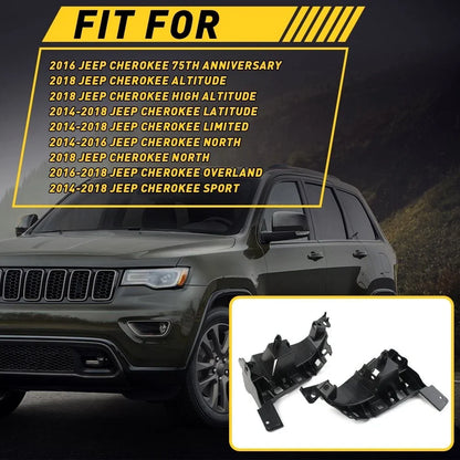 Set of 2 Front Bumper Support Lower Brackets for Jeep Cherokee (2018)