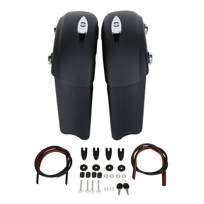 Electronic Latch Matte Black Saddle Bags for Indian Chieftain 2016-2018