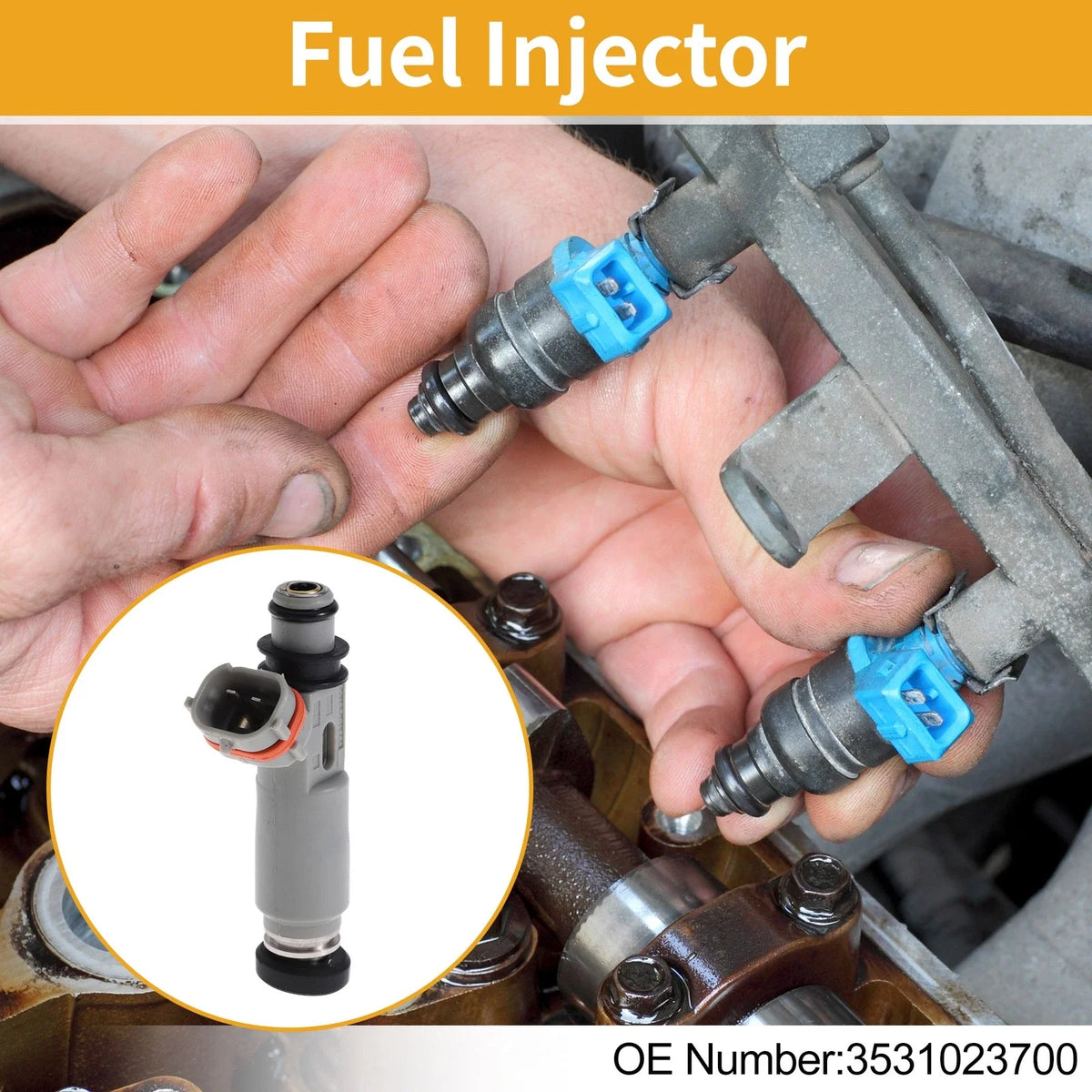 1 Pcs Fuel Injector No.3531023700 for Kia Spectra (2004–2006)