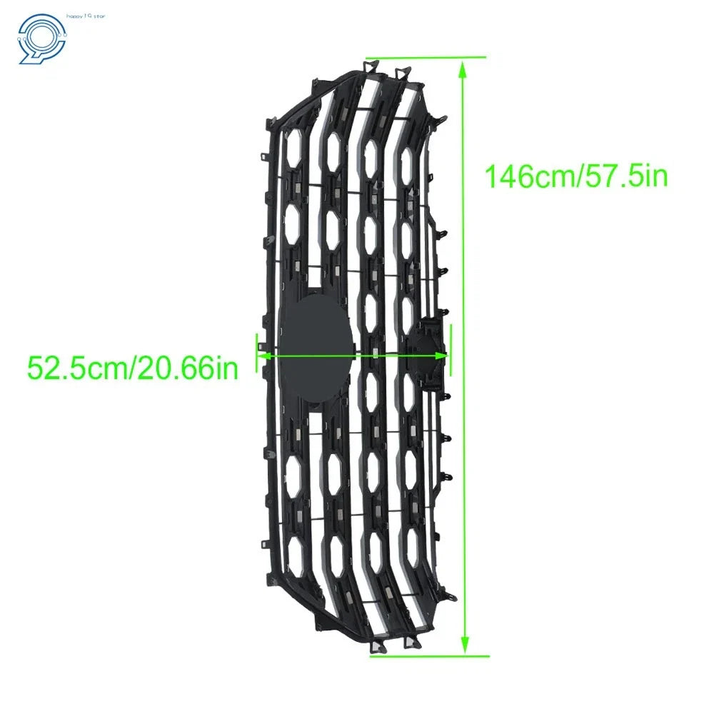 Mesh Front Upper Grille for Toyota Tundra 2022-2023 W/Camera Hole - Chrome
