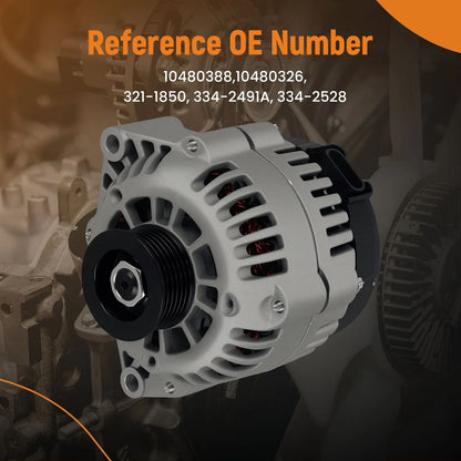 105A Alternator for Chevy GMC Silverado Suburban Yukon Sierra 1500 (1999–2006) 10480388