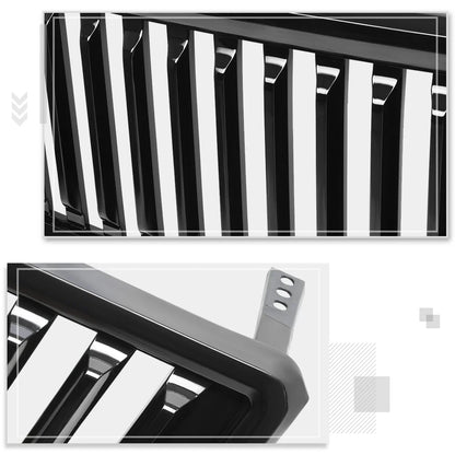 Front Grille Frame, Black ABS Plastic for Ford F150 2004-2008