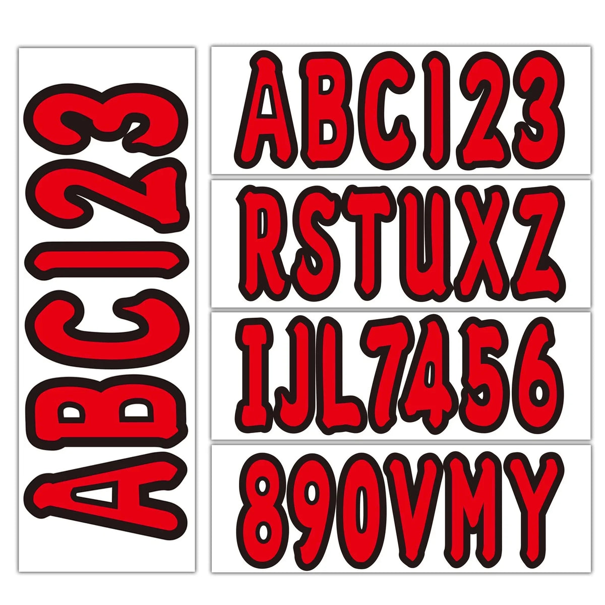 Set of 4 Hull ID Registration Decals for PWC Water Craft Jet Ski (Custom)