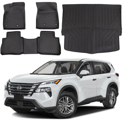 TPE Floor Mats & Trunk Cargo Liners Set for Nissan Rogue (2021–2026)