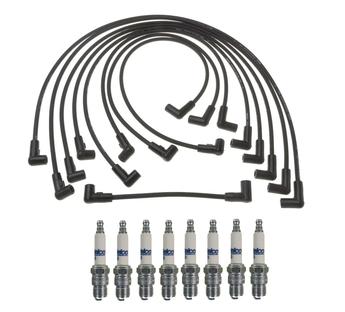Pro Ignition Wire Set & ACDelco Rapidfire Spark Plugs Kit for Chevy G30 (1975–1995)