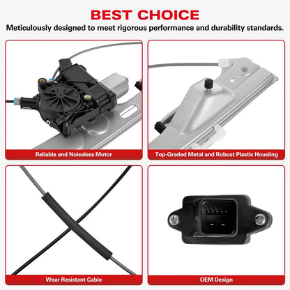 Power Window Regulator w/ Motor 7-Pin Right Side for Ford F-150 (2011–2014)