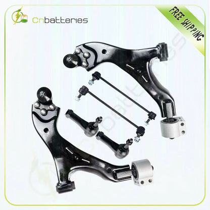 6-Piece Set of Front Control Arms, Sway Bars, and Tie Rods for Chevy Equinox