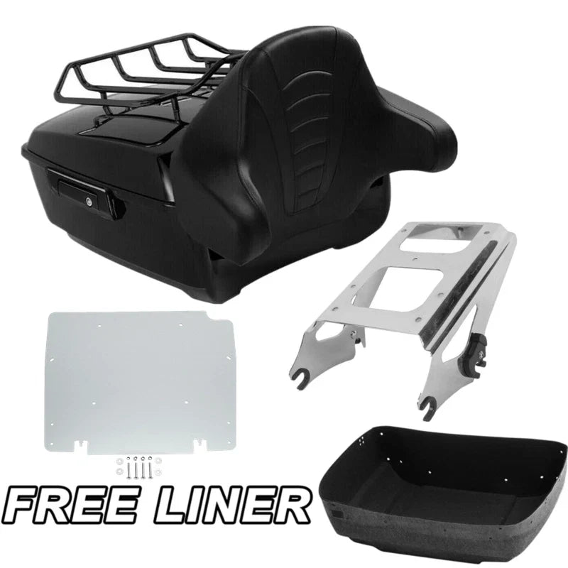 Mount Rack Base Plate for Trunk Backrest Pad on Harley Touring Glide 09-13