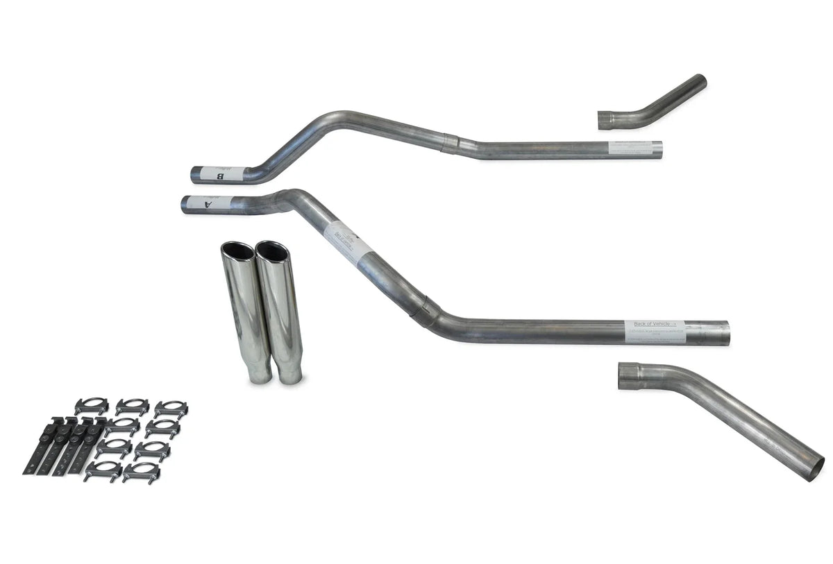 Dual Exhaust System with 2.5" Tips for 1995 to 1999 GMC Jimmy