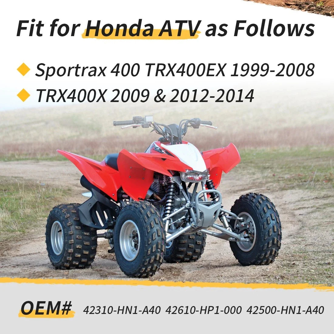 Rear Axle Shaft Wheel Hub Bearing Carrier for Honda TRX400EX (1999–2008)