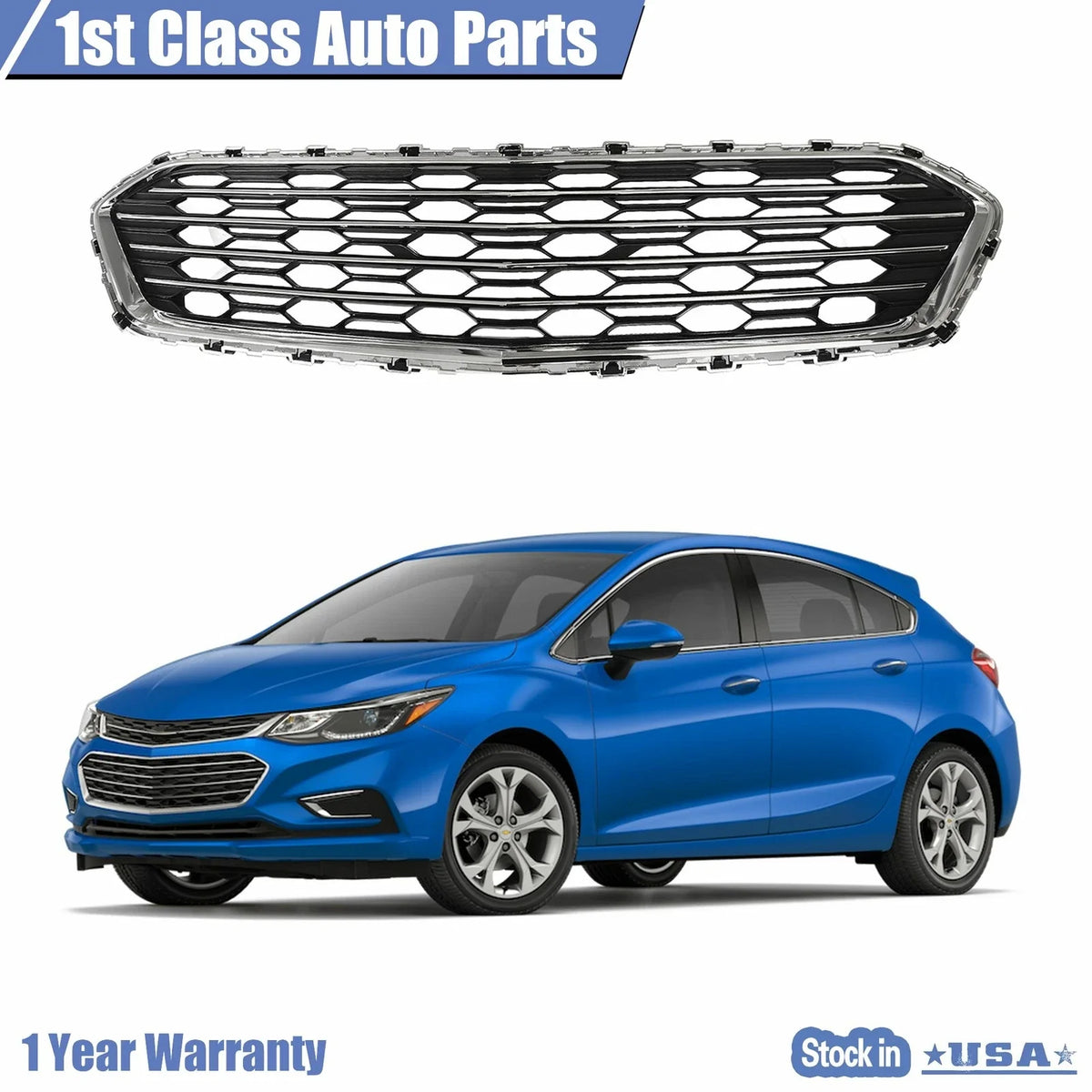 Front Upper Bumper Grille for Chevy Cruze (2016–2018)