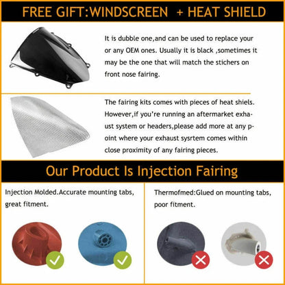 Fairing Kit - Gloss Black Finish for GSXR1000 Suzuki (2009–2016)