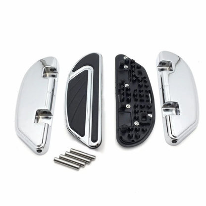 Chrome Airflow Footboard Kit for Softail (2000–2017) & Touring