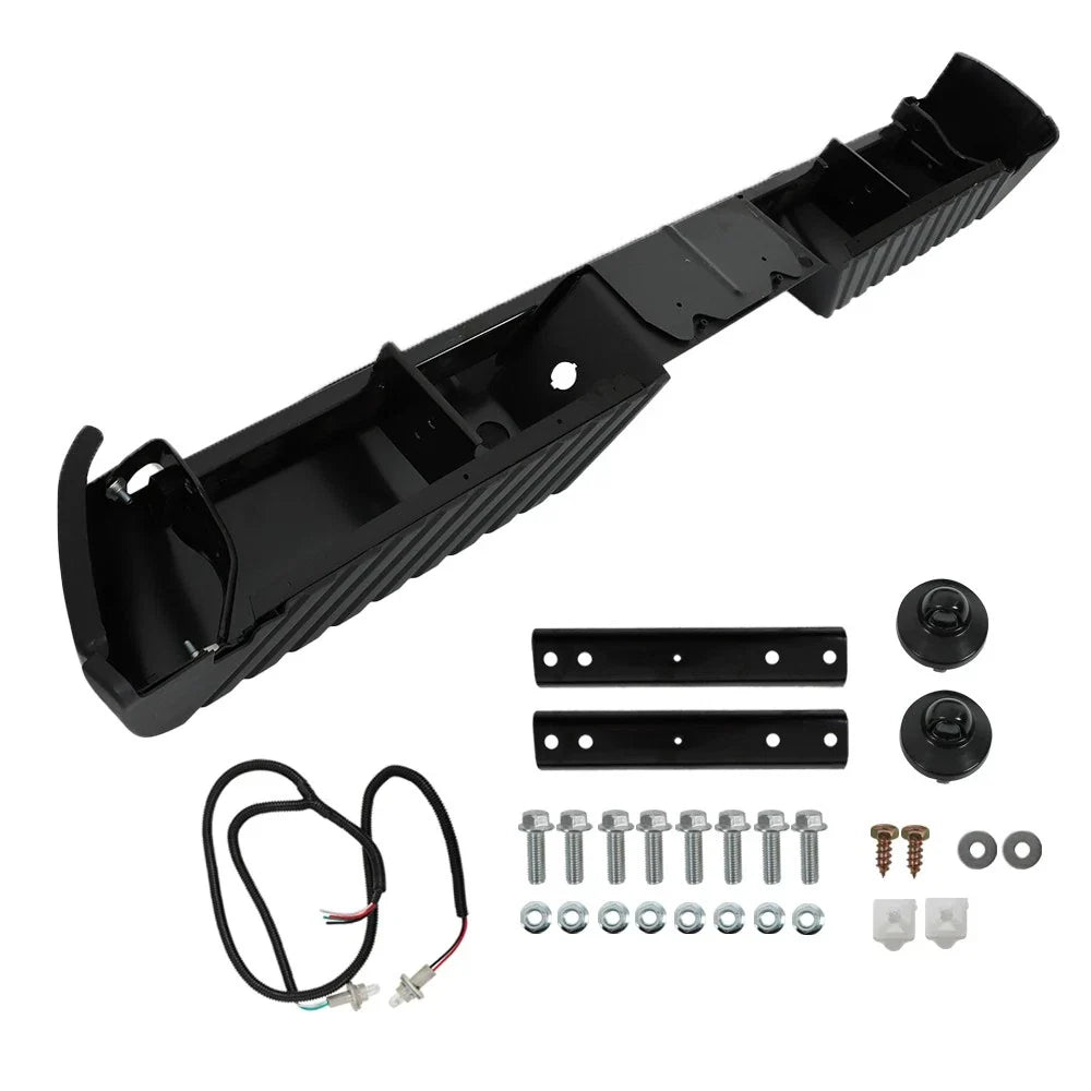 Rear Bumper Assembly for 2008-2016 Ford F-250 F-350 Super Duty, Black Steel