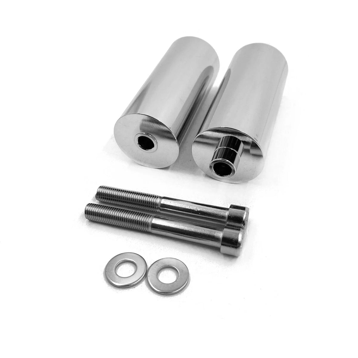 Chrome Extended Frame Slider Crash Protectors for Yamaha YZF600R (1996–2007)