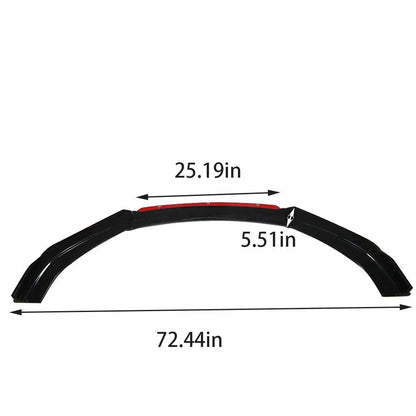 Universal Car Front Lip Spoiler Protector - 2 Layer Glossy Black