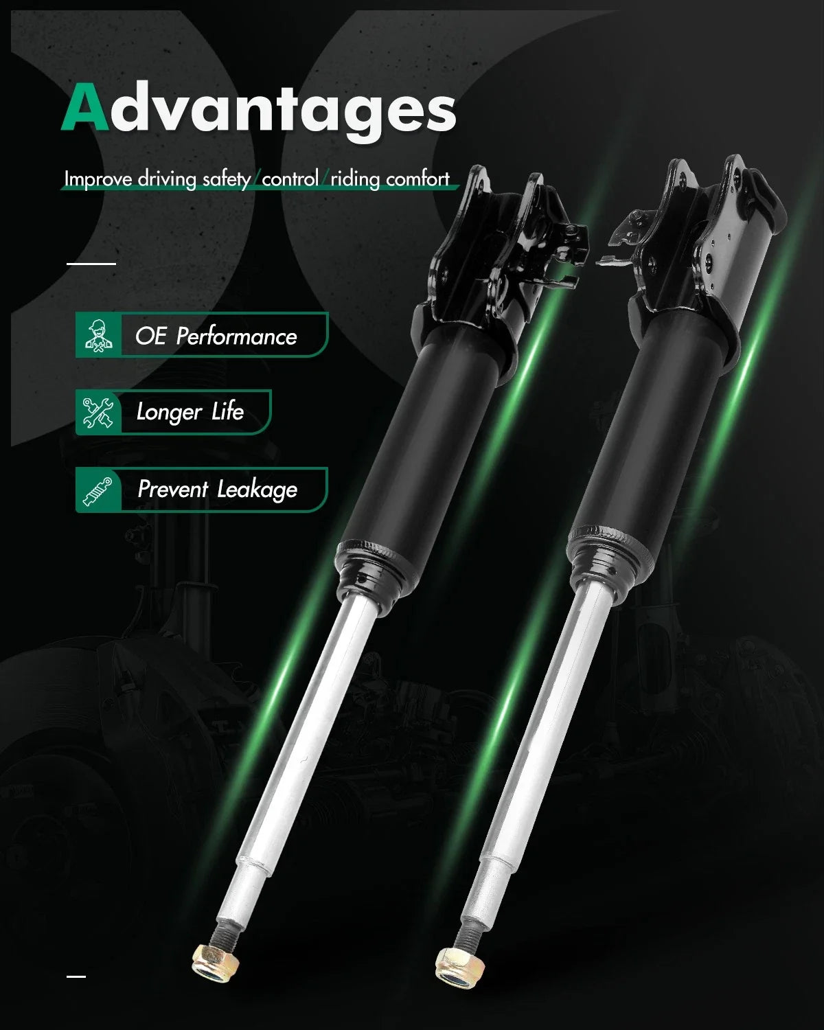 Front Shocks Struts for Chevrolet Tracker, Geo Tracker (1996–2004) LH RH