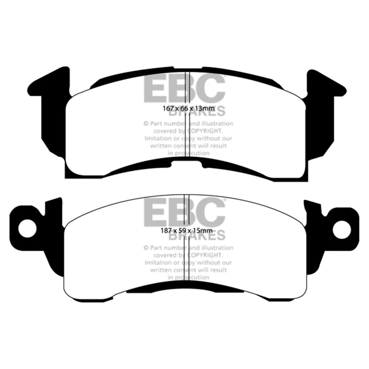 Set of 2 Front Brake Pads for Chevy Olds Suburban
