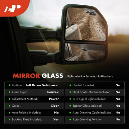 2015-2019 Driver Side Power Mirror Glass for Ford Transit 150/250/350