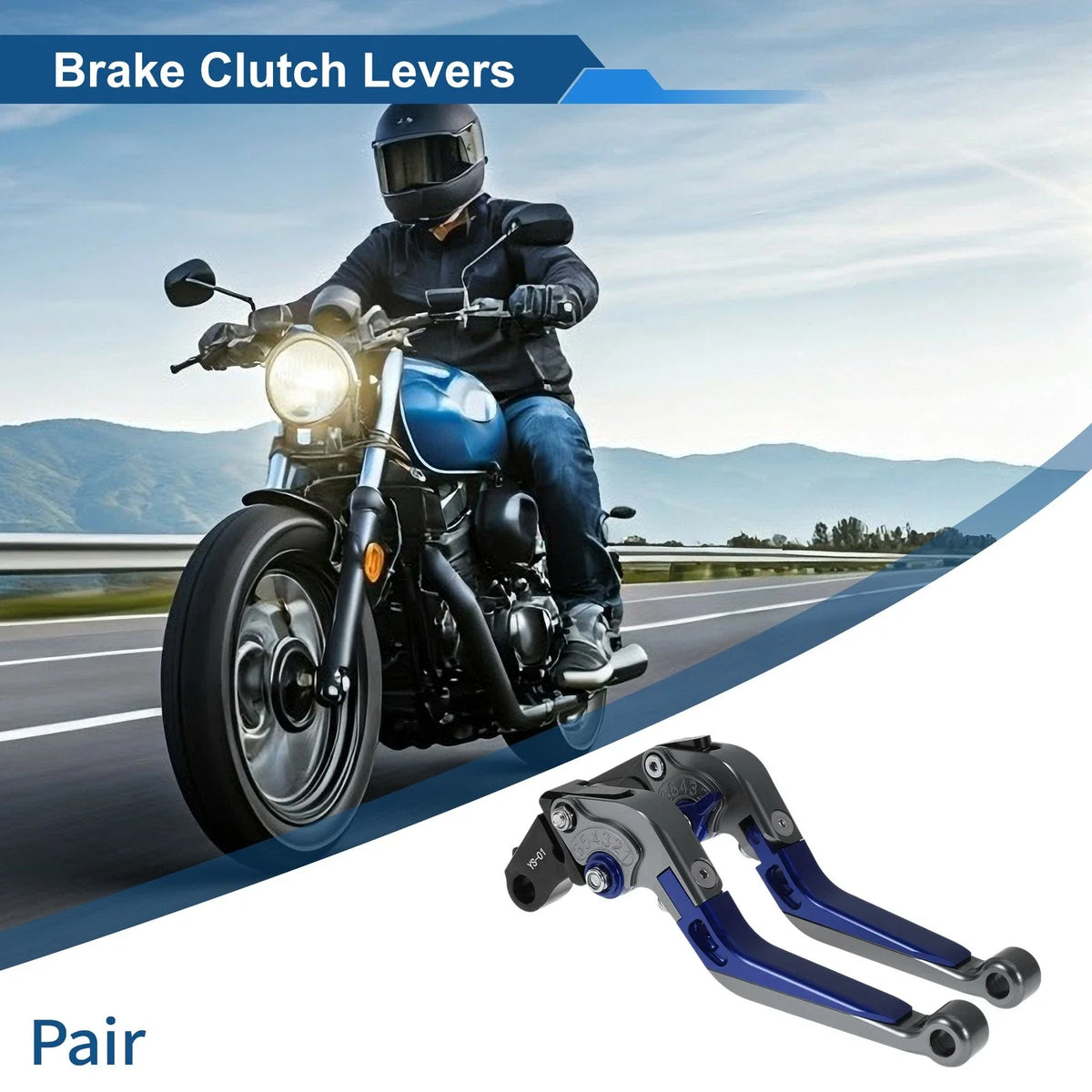 Adjustable Brake Clutch Levers for Honda X11 (1999–2002) Titanium Blue