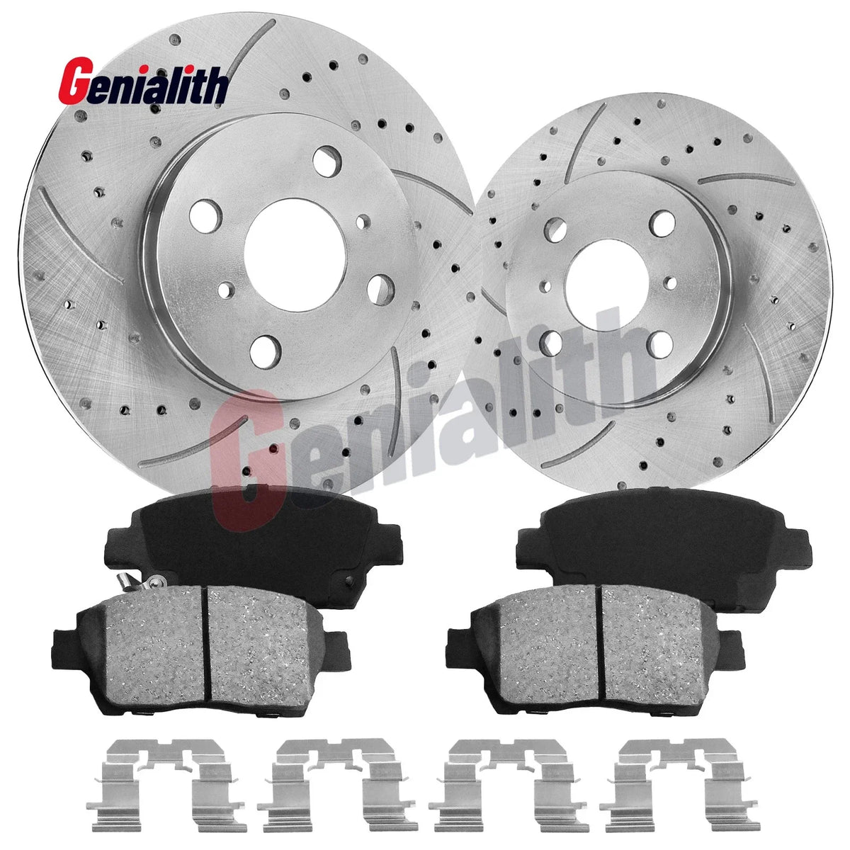 Set of 2 Front Disc Brake Rotors & Ceramic Pads for Scion xA xB (2004–2006)