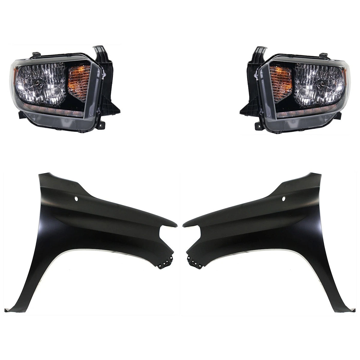 Headlight Kit for Toyota Tundra (2018–2019) Driver & Passenger Side Halogen