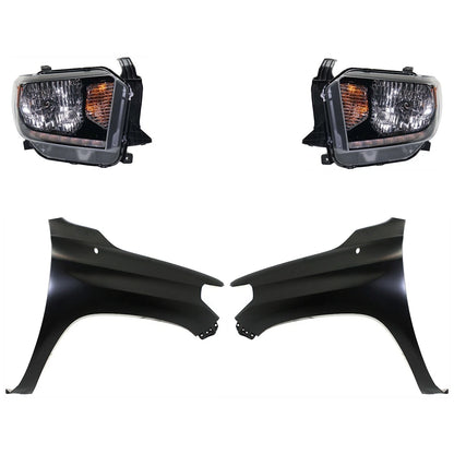 Headlight Kit for Toyota Tundra (2018–2019) Driver & Passenger Side Halogen