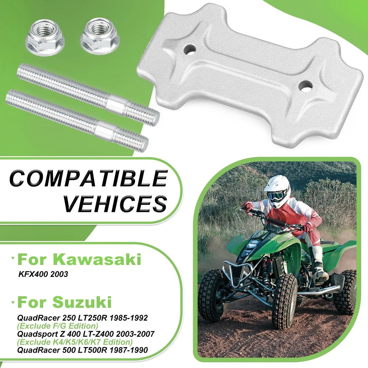 Adjuster Plate Chain with Bolts for Suzuki QuadRacer 500 LT500R (87-90)