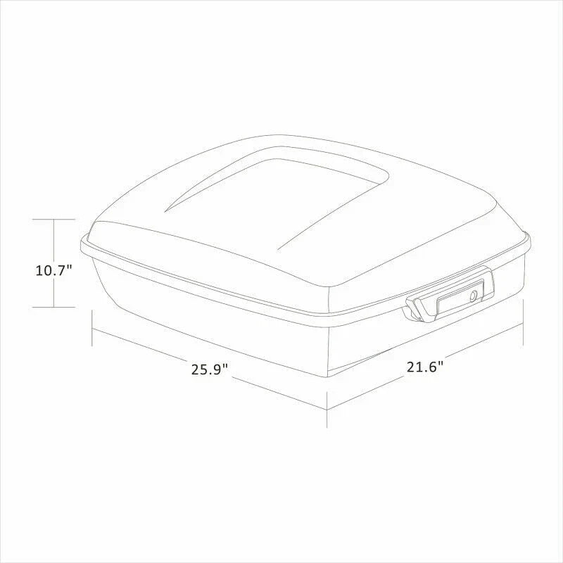 Matte Chopped Trunk Backrest Pad for Harley Touring (2014–2023)