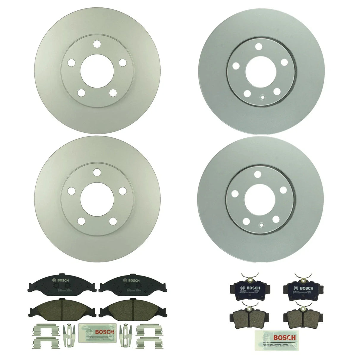 Set of 4 Bosch Quietcast Ceramic Disc Brake Pads & Rotors for Mustang (1999–2004)