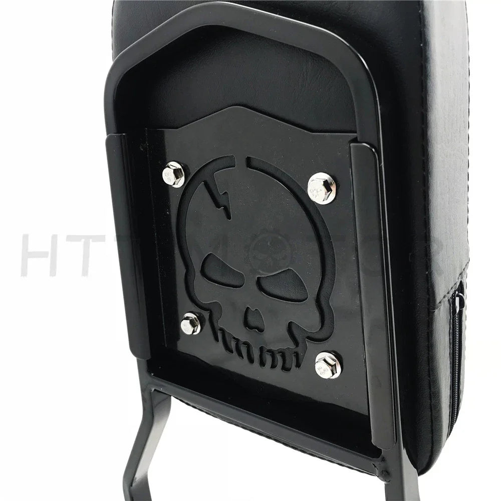 Gloss Black Detachable Backrest Sissy Bar for Harley FLST FLSTSC (2005–Present)
